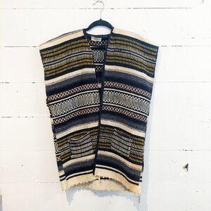 Vintage Henderson & McMillan cotton serape vest poncho